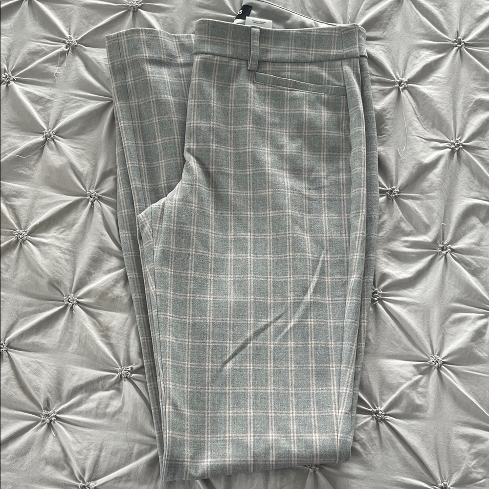 Express Gray Checkered Women's Trousers